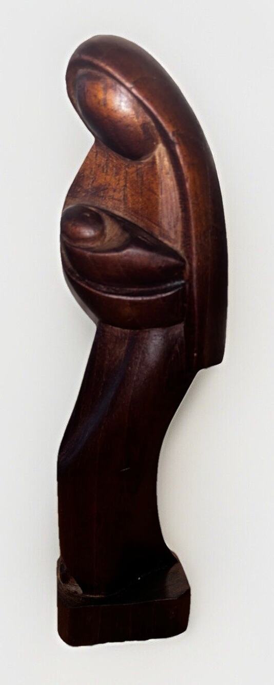 Vintage Ecuador Carved Wood Madonna and Child Mother Christianity Figure